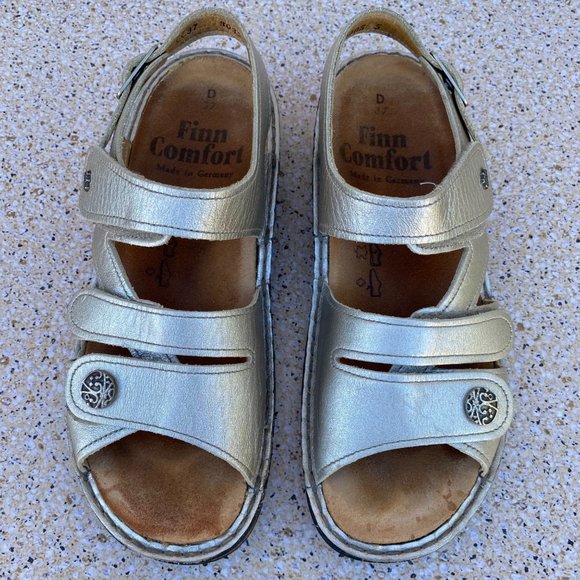 FINN COMFORT Strap Sandals Sling Back Leather Comfort Size 37 - Picture 5 of 16